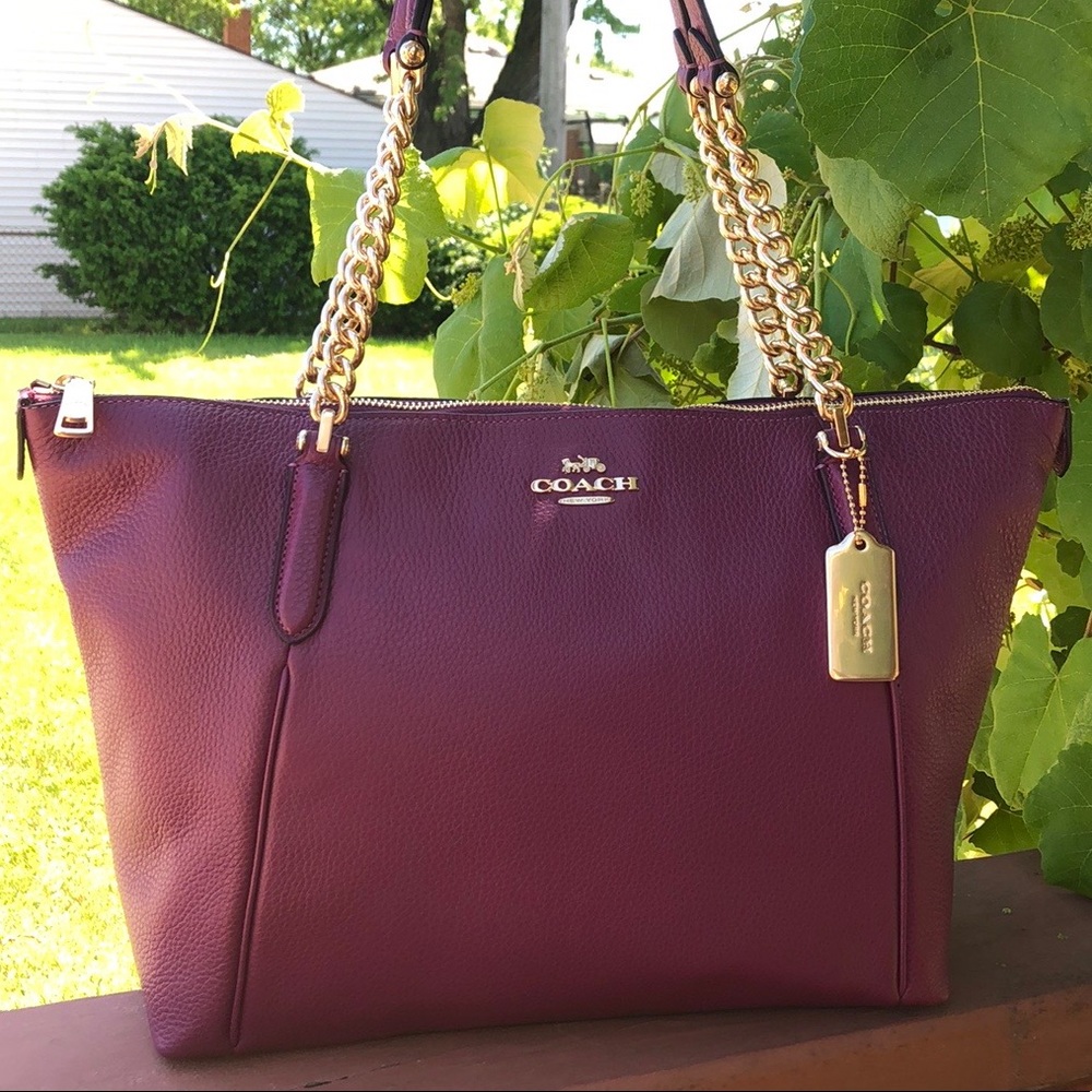 COACH F87775 PEBBLE LEATHER AVA TOTE